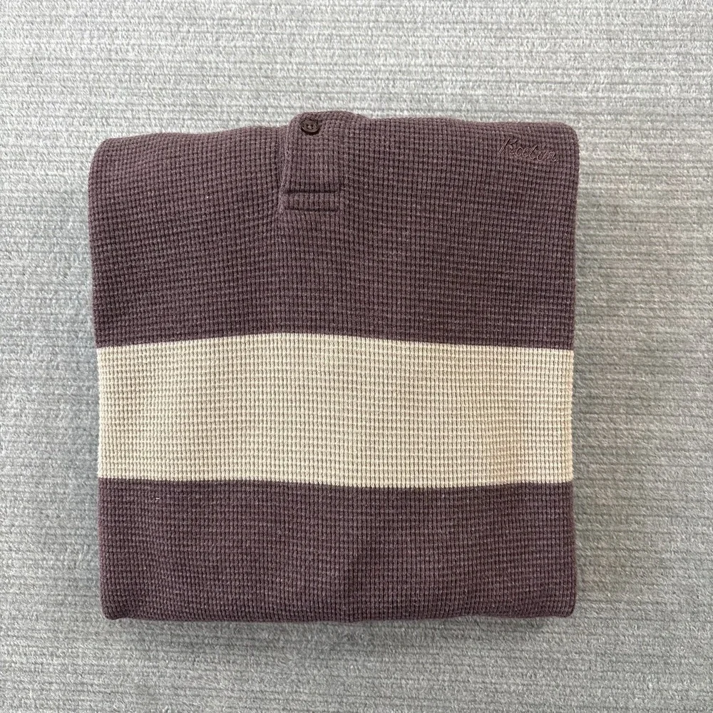KATIN USA Horizon Long Sleeve Sweater Men XL Waffle Thermal Brown Hooded Surfer